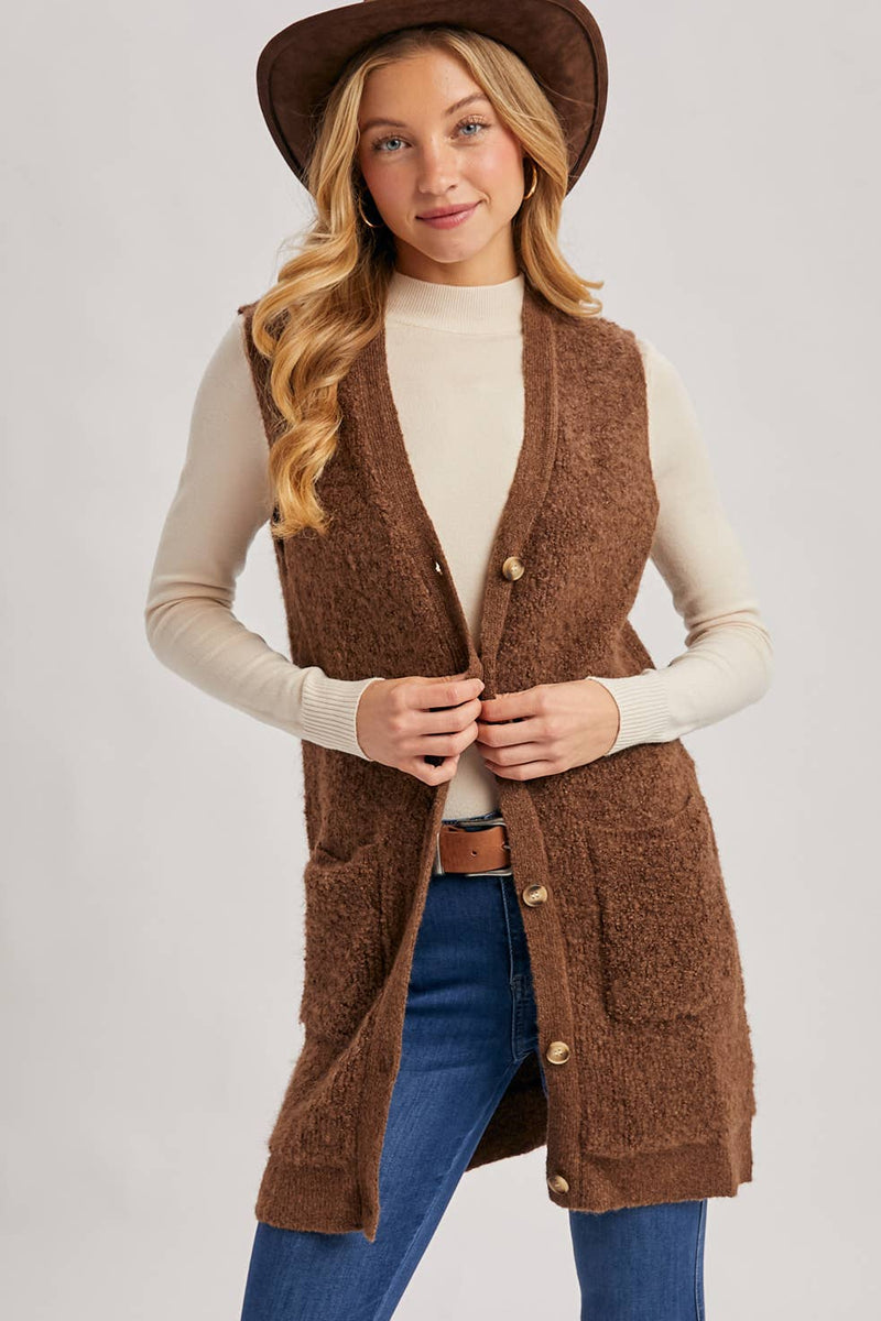 Teddy Bear Long-Lined Vest