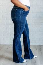 Mavis High Rise Side Seam Detail Flare Jeans