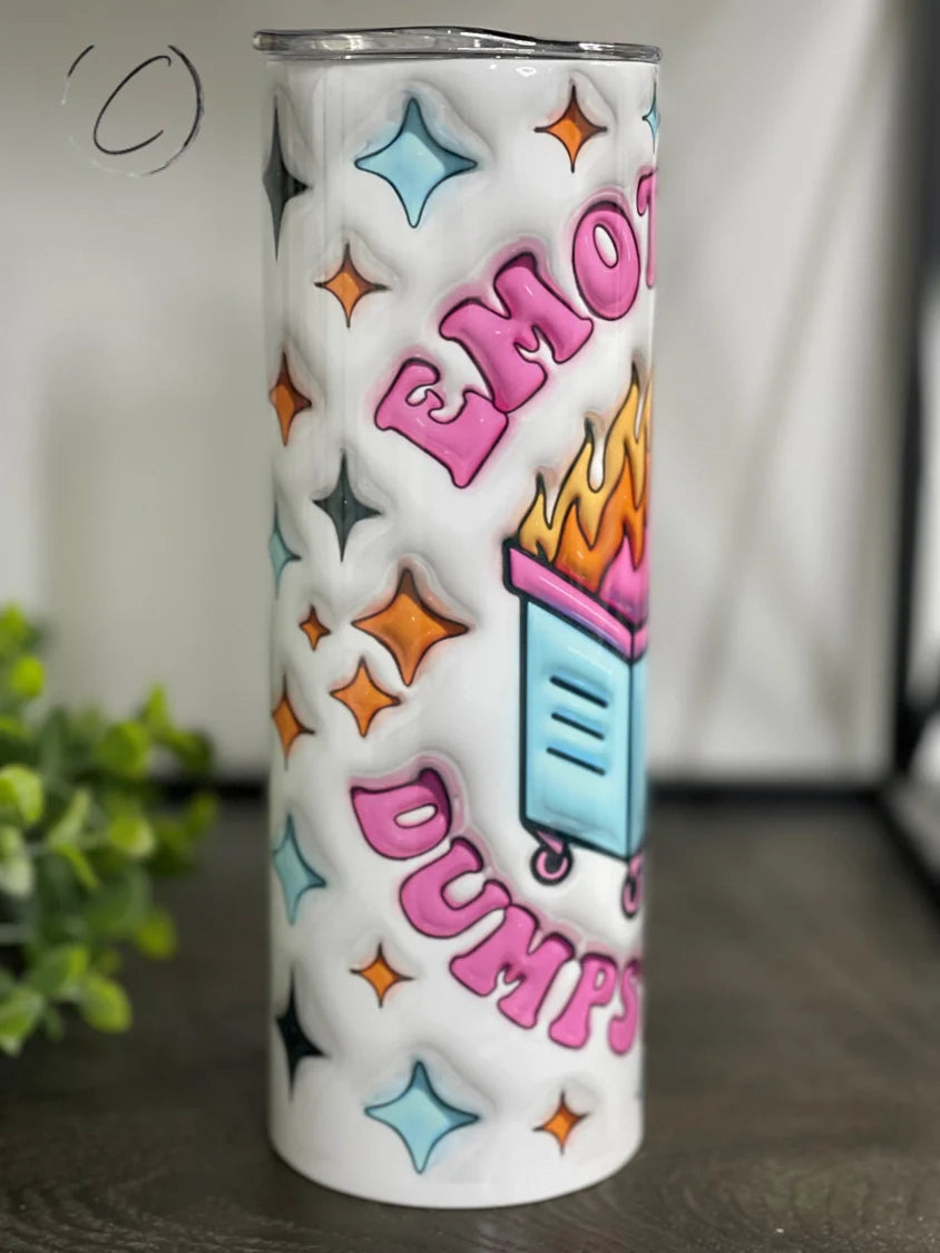 PREORDER: Emotional Dumpster Fire Skinny Tumbler