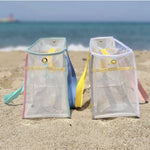 Large Clear Jelly Beach Tote,Waterproof Travel Bag