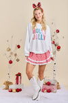 Holly Jolly White Holiday Sweatshirt Festive Winter Pullover