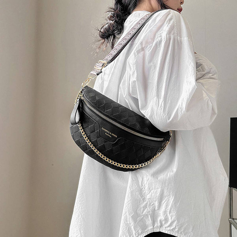 Checkered Crossbody Chest Bag
