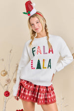 FALA LALA Christmas Knit Sweater – Festive Holiday Pullover