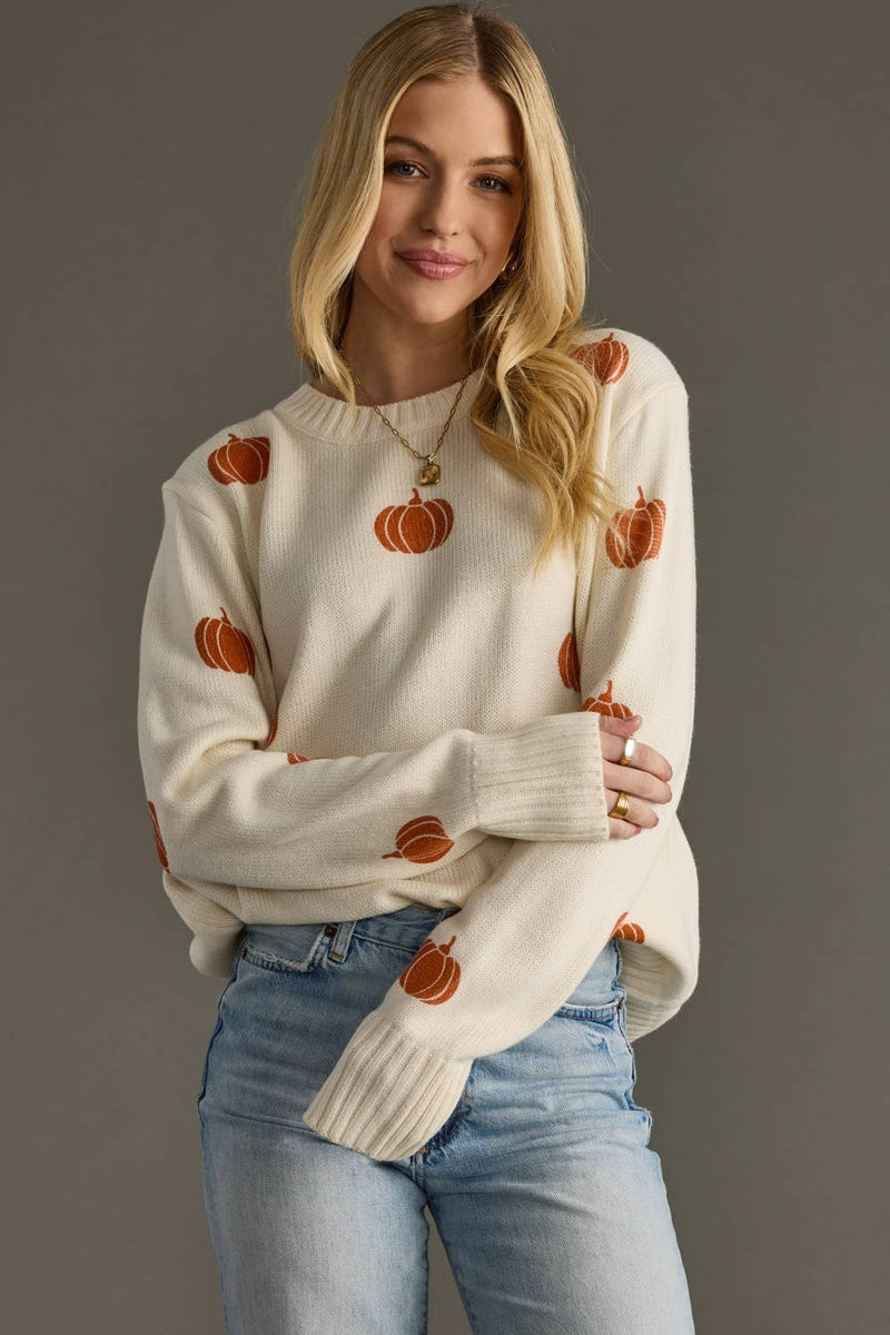 Cream Pumpkin Sweater