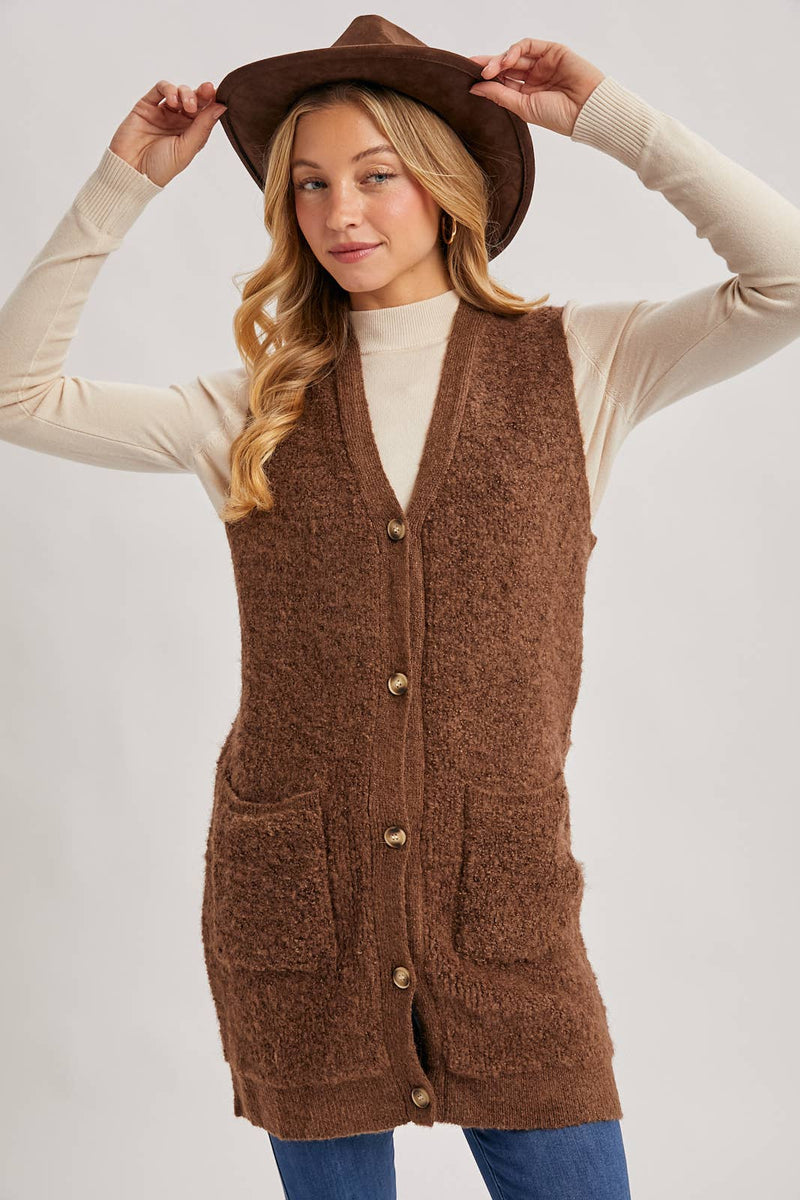 Teddy Bear Long-Lined Vest