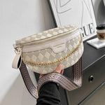Checkered Crossbody Chest Bag