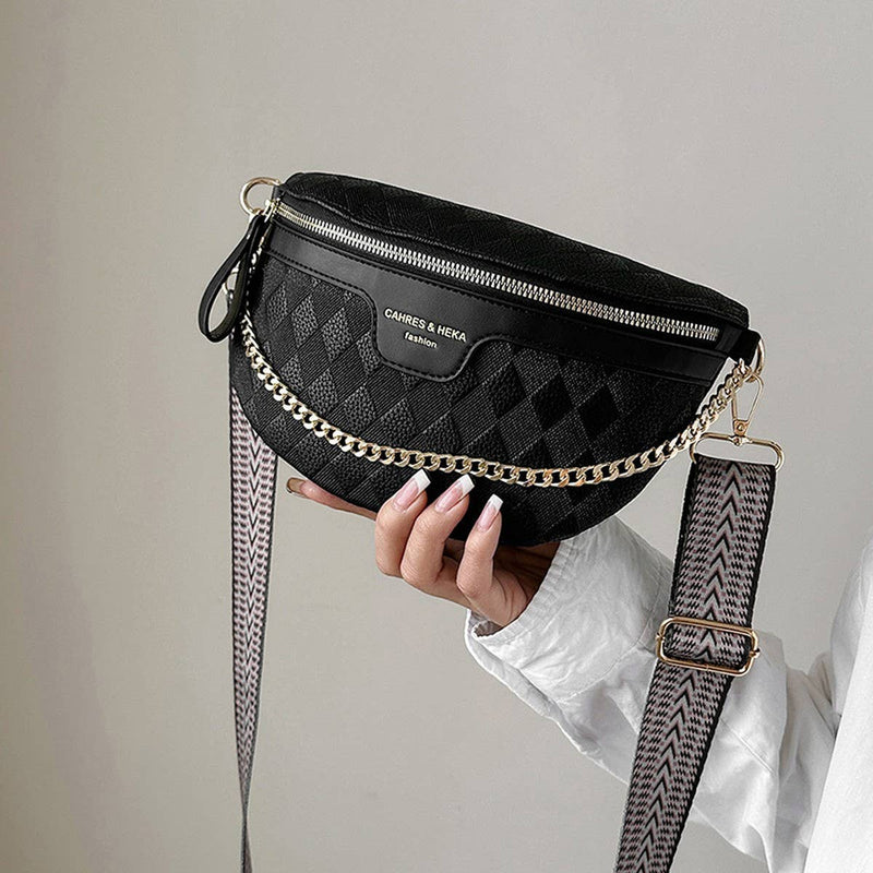Checkered Crossbody Chest Bag