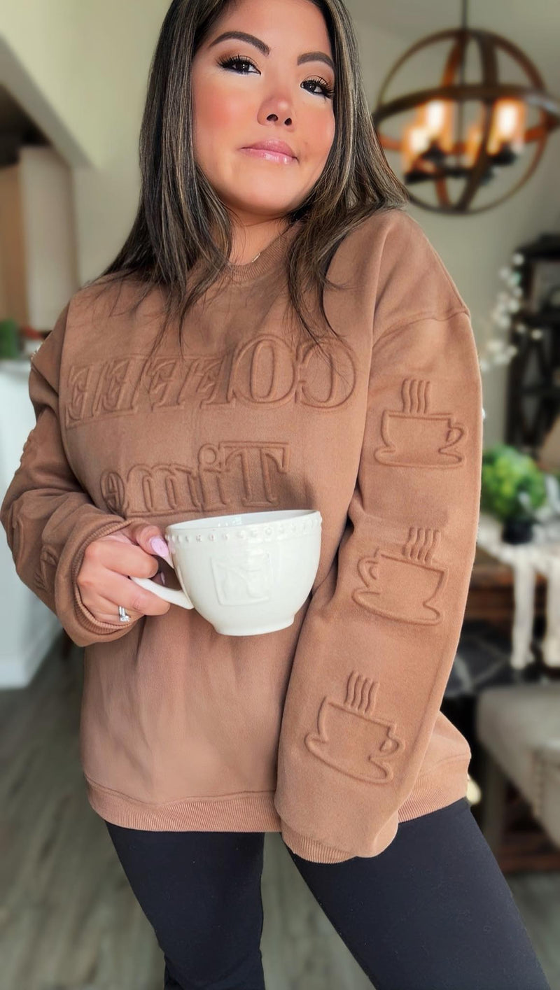 PREORDER: Coffee Embossed Sweatshirt