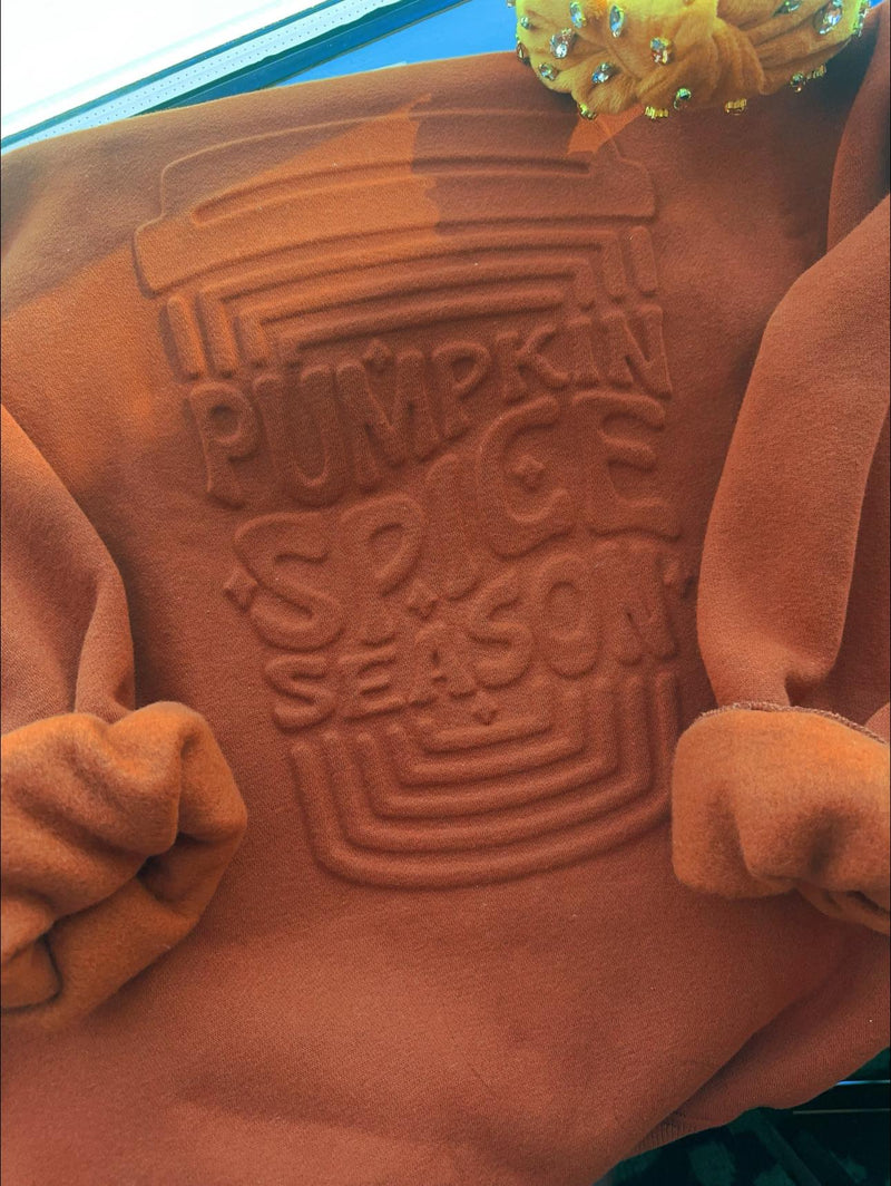 PREORDER: Pumpkin Spice Corn Maze Embossed Sweatshirt