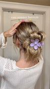 Matte Floral Hair Claw Clip