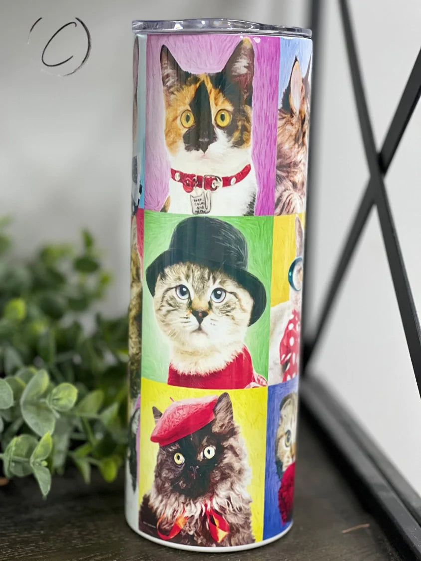 PREORDER: Cat Portraits Skinny Tumbler