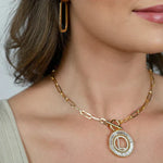 PREORDER: Paperclip Chain Radiant Initial Necklace