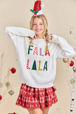 FALA LALA Christmas Knit Sweater – Festive Holiday Pullover