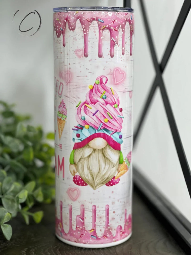 PREORDER: Love & Ice Cream Gnome Skinny Tumbler