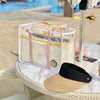 Large Clear Jelly Beach Tote,Waterproof Travel Bag