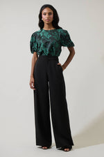 Palmina Jacquard Puff Sleeve Top