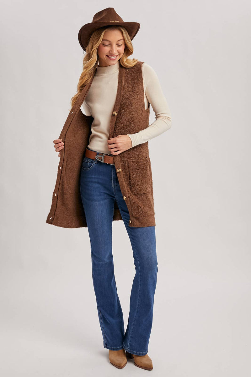 Teddy Bear Long-Lined Vest