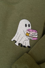 PREORDER: Embroidered Reading Ghost Sweatshirt