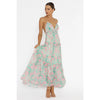 Open Back Floral Print Maxi Dress
