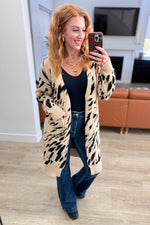 PREORDER: Harper Heavyweight Animal Print Cardigan