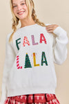 FALA LALA Christmas Knit Sweater – Festive Holiday Pullover
