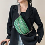 Checkered Crossbody Chest Bag