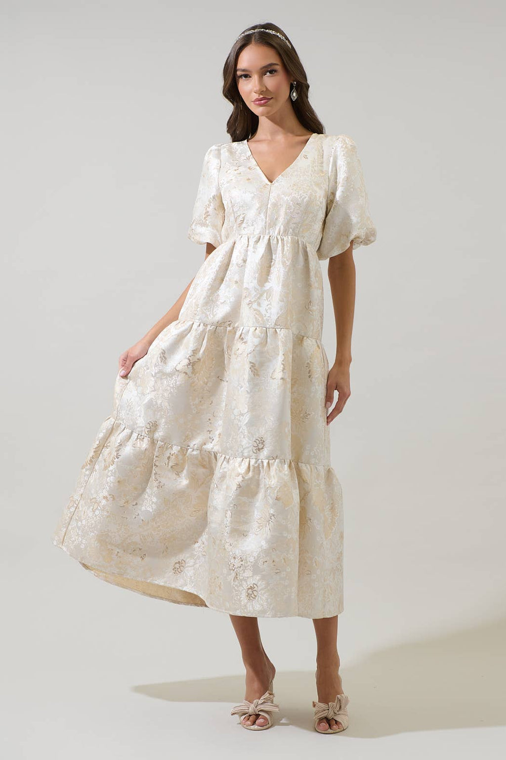 Lola Jacquard Eulalia Tiered Maxi Dress