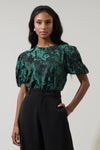 Palmina Jacquard Puff Sleeve Top