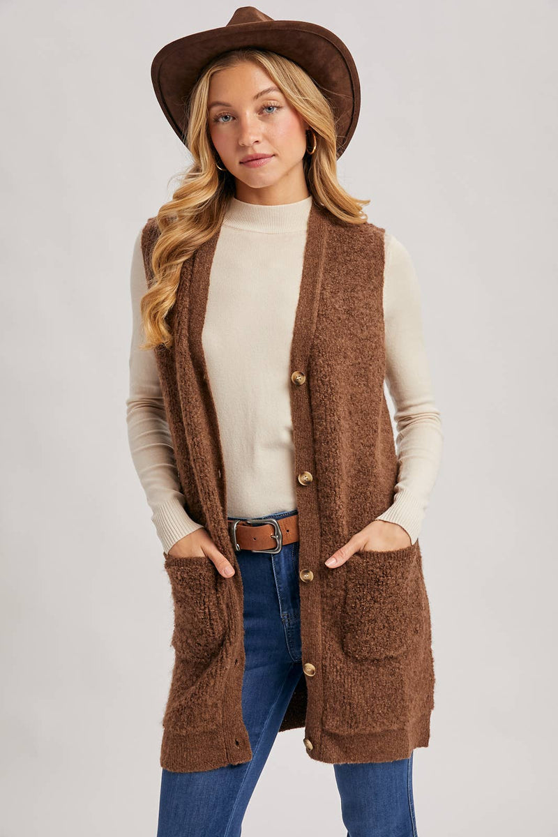 Teddy Bear Long-Lined Vest