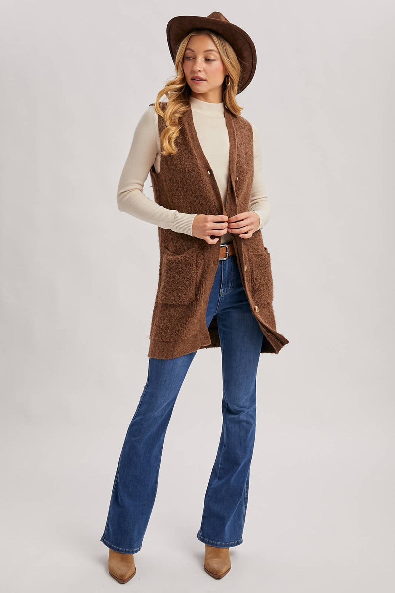 Teddy Bear Long-Lined Vest